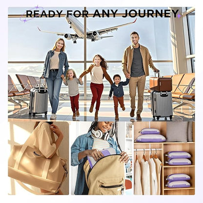 10 Set Compression Packing Cubes for Travel Essentials,Compressible Expandable Packing Cubes for Suitcase,OlarHike Luggage Organizer Bags for Travel,Handy Helper for Organizing Clothes(Light Purple)