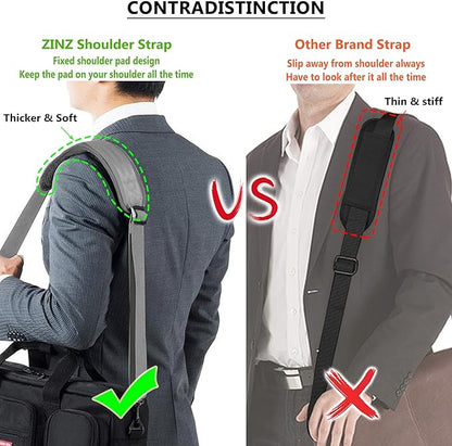 ZINZ Shoulder Strap, 57" Padded Adjustable Shoulder Bag Straps Replacement for Bags with D-Ring (DG02Y01)