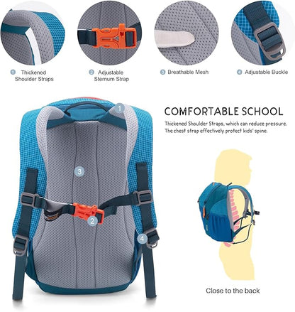 MOUNTAINTOP Kids Backpack 12L Toddler Hiking Backpack,Kindergarten Preschool Daypack for Boys Girls