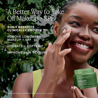 Farmacy Melt & Moisturize Duo - Travel Size Skin Care Set with Green Clean Makeup Remover Balm & Honey Halo Moisturizer Face Cream - Cleanses Skin & Hydrates for a Plump, Dewy Glow (2 Count)