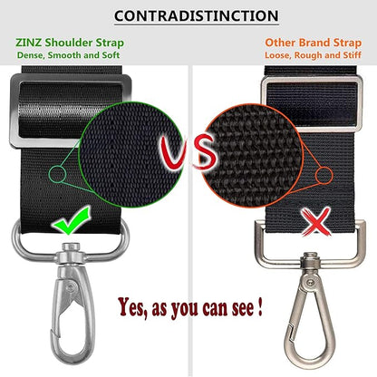 Shoulder Strap, ZINZ 79" Padded Adjustable Shoulder Bag Straps Replacement for Bags with D-Ring (B02K01)