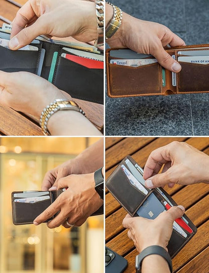 Handcrafted Genuine Leather Wallets, Minimalist Cardholders, and Passport Covers, Handmade Gift