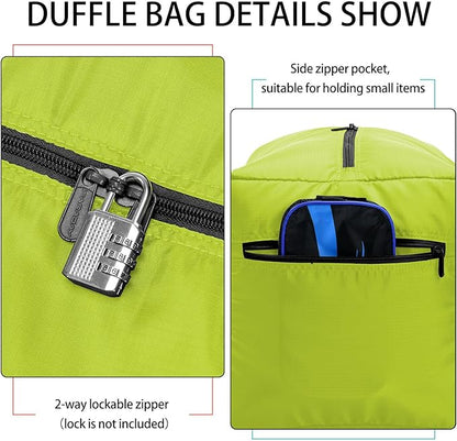 Foldable Duffel Bag 30" / 75L Lightweight with Water Rresistant for Travel-Light Green