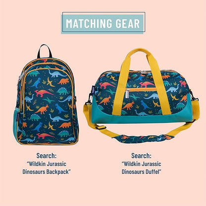 Wildkin Kids Luggage Tags – Set of 2, Durable Bag Tags w/Info Card for Suitcases & Backpacks - Jurassic Dinosaurs