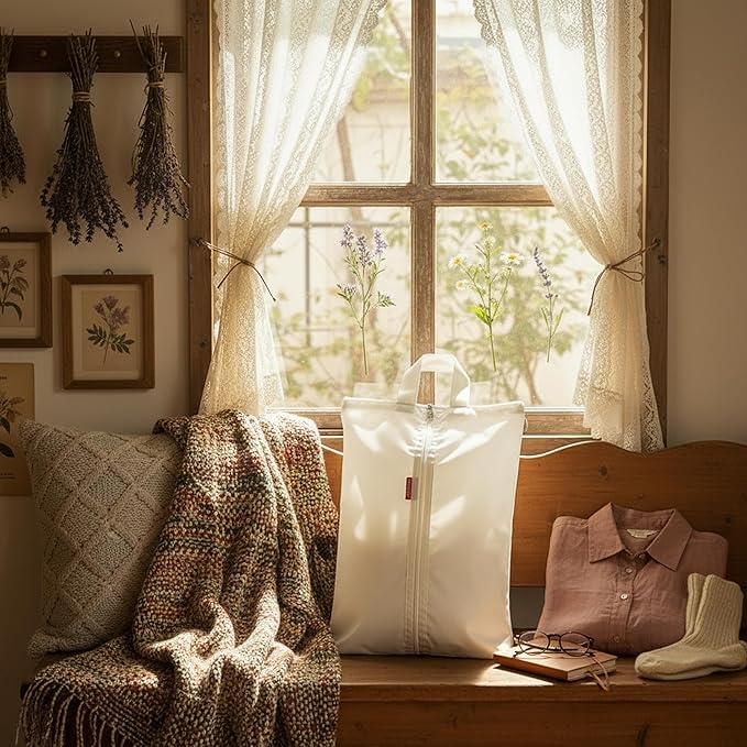 6pcs Portable Shoe Organizer, Travel Pouches with Zipper, Golf Shoe Bags, Clothes Bags, Soccer Cleats Bag Shoe Pouch for Gym, Waterproof, Odor-Resistant (White)