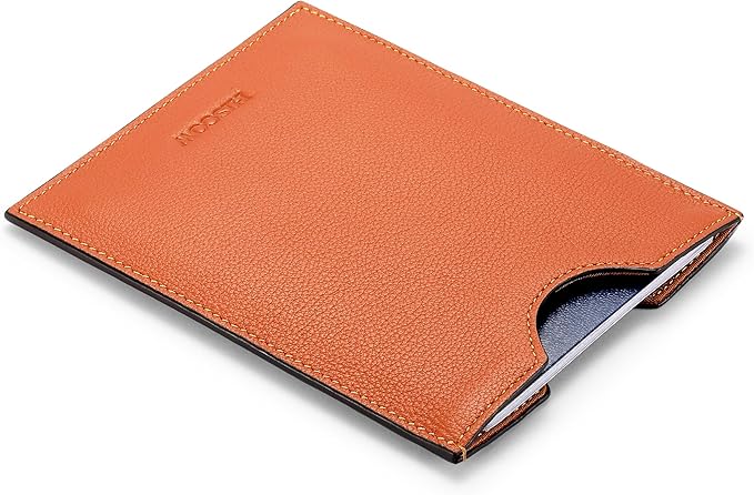 HISCOW Minimalist Passport Sleeve - Italian Calfskin (Tan)