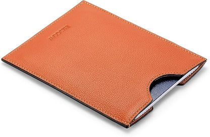 HISCOW Minimalist Passport Sleeve - Italian Calfskin (Tan)