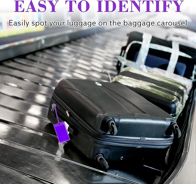 100 Pack Luggage Tags for Suitcases, Airplane Travel Essentials for Flying, International Travel Must Haves, and Luggage Accessories by Sodsay