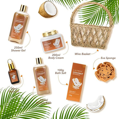 Christmas Gifts for Women - 7Pcs Luxury Bath and Body Gift Basket Set for Women & Men Perfect Gift | Mothers Day Gifts for Mom, Father's Day, Birthday Gifts for Her & Him, All Occasion Holiday Present