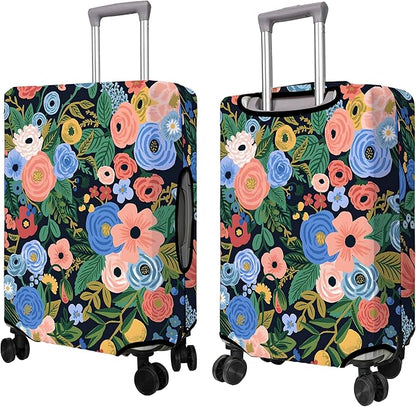 Travel Luggage Cover Suitcase Protector Fits 18-32 Inch Wheel Covers PatternedTravel Related Items Flower Luggage Protector Elastic L