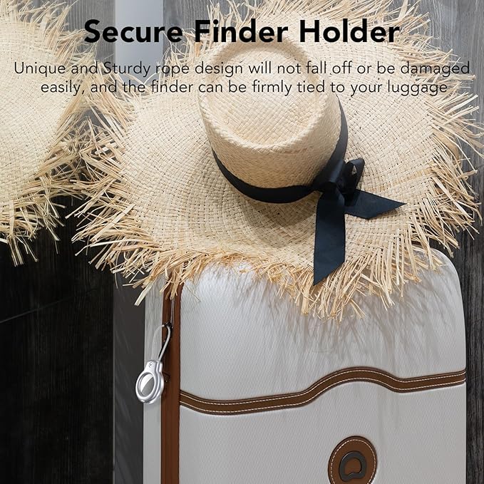 SPGUARD for AirTag Holder Metal Case with Keychain Full Protective Air Tag Cover for Apple Air TagHolder with Wire Cable Luggage Lock Keyring Key Chain Accessories for GPS Item Tracker for Kids