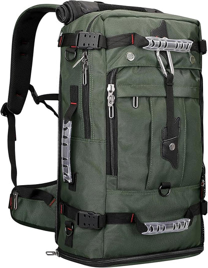 WITZMAN Travel Backpack for Men Convertible Duffle Luggage Bag fit 18 Inch Laptop Carry On Bags for Airplane (B681 Army Green)