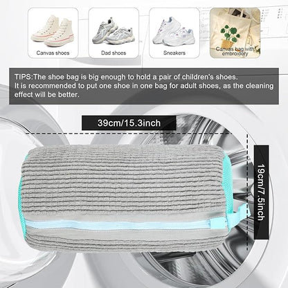 Shoe Washing Machine Bag Sole suds Magic Bag Laundry Shoes Bag (2pc Yellow)
