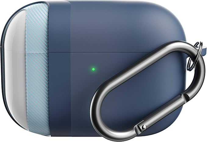 KeyBudz AirPods Pro Case with Keychain Hybrid Shell Series Compatible with AirPod Pro Case Cover (Midnight Blue)