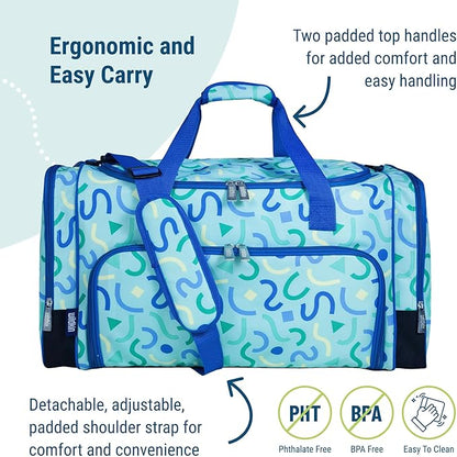 Wildkin Kids Weekender Duffel Bag – Carry-On Size for School, Travel, & Sleepovers