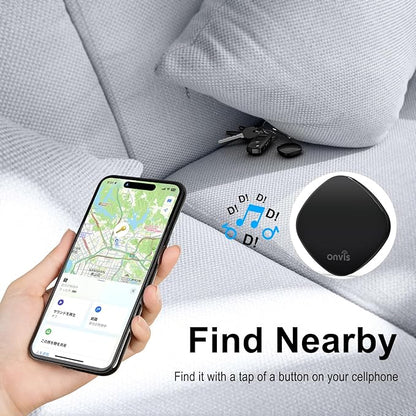 Onvis Item Finders Tracker Work with Apple Find My APP (iOS Only, Not for Android), Smart Bluetooth Locator for Keys, Luggage Suitcases, Bags Wallets, Backpack, IP67 Waterproof (4 Pack)