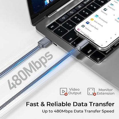 Basesailor USB Type C Charger Cable 3-Pack 3.3/6.6/10FT,Charging Power Cord for Kindle Fire HD 7 12th 2022,10 9th 2019,HD 8 10th 2020,11th 2021 Generation,Samsung Galaxy A03s A13 A53 S10,Steam Deck