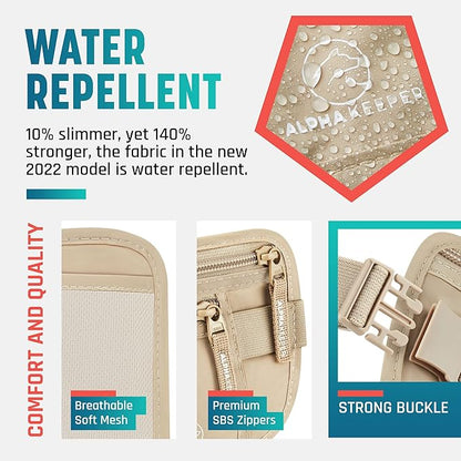 Hidden Money Belt for Travel for Men, Waist Wallet Anti Theft, RFID Passport Holder For Travel Men Or Women, Money Pouch, RFID Passport Holder