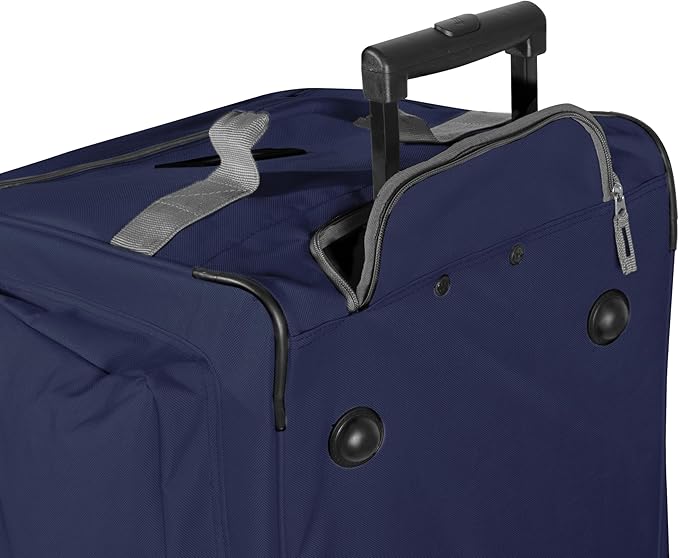 Olympia U.S.A. 33 inch Jumbo Size 8 Pockets Wheeled Rolling Duffel Bag Water Resistant Luggage Lightweight Travel Suitcase with Retractable Handle