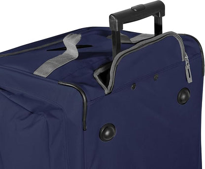 Olympia U.S.A. 33 inch Jumbo Size 8 Pockets Wheeled Rolling Duffel Bag Water Resistant Luggage Lightweight Travel Suitcase with Retractable Handle