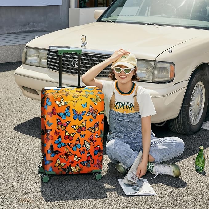 ANNA QUEEN Travel Luggage Cover Suitcase Protector Suitcase Cover Anti-Scratch,Stretchable Bag Cover Washable Durable Polyester