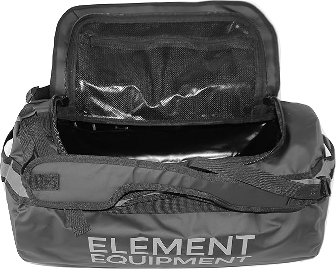 Element Equipment Trailhead Duffel Bag Shoulder Straps Waterproof Black/Grey Large