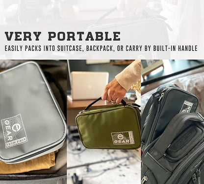 Enthusiast Gear Waterproof Electronics Organizer – Durable Travel Case for Cords, Chargers, and Gadgets – Compact, Lightweight, and Perfect for Outdoor Adventures or Daily Use (Black)