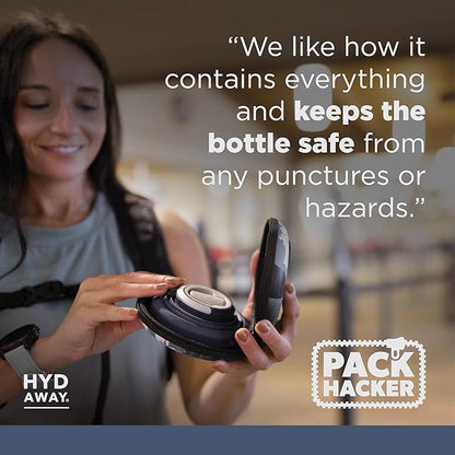 HYDAWAY Travel Case for Collapsible Bottles, Bowls & Cups - Protective Storage with Carabiner Clip - Durable, Water-Resistant, TSA-Friendly