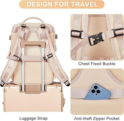 Carry On Backpack Flight Approved Personal Item Travel Backpack For Women Airline Approved Waterproof Sports Luggage Backpack Casual Daypack Small Hiking Backpack