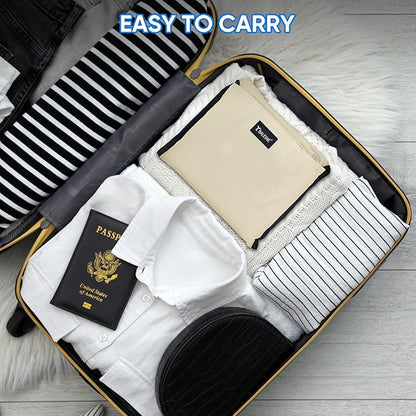 BALEINE 150L Laundry Bag Backpack, 900D Oxford Fabric Large Travel Laundry Bags with Shoulder Straps and 2 Mesh Pockets for College Dorm, Apartment, Laundromat (Beige, 150L)