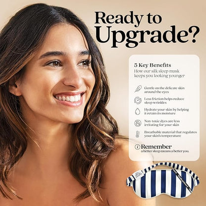 TheSleepGuard Pure Silk Sleep Mask [100% 6A Mulberry Silk, 22 Momme] Light Blocking Travel Essentials. Eye Masks for Sleeping. Black Oeko-Tex Blindfold. Eye Covers for Men & Women