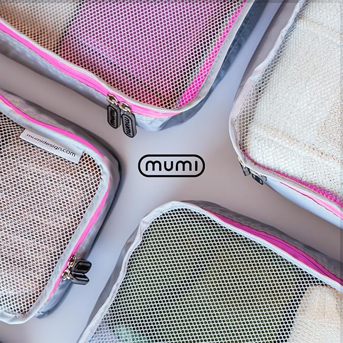 MUMI Packing Cubes – 5-Piece Compression Packing Cubes for Travel, Luggage Organizers for Suitcases, Carry-On Bags, Backpacks, and Duffel Bags – Space-Saving Travel Essentials - Purple