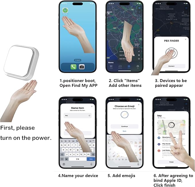 Mini Tracker, Bluetooth Item Finder for Find My, IP68 Waterproof, Precision Finding with Separation Alerts, Anti-Loss Tag for Keys, Luggage & Bags (2 Pack)