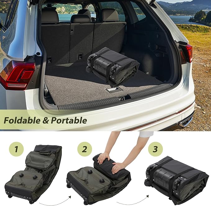 REDCAMP 85L/120L/140L Foldable Duffle Bag with Wheels, Large Travel Duffel Bag