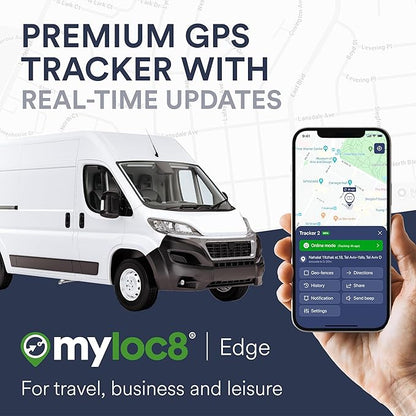 GPS Luggage Tracker for Suitcases TSA Approved, Android & iOS Compatible - Smart Tag with Bag Opening Alert - Real-Time Tracking Device for Travel or Even Car, Trailer, etc. – Long Battery Life
