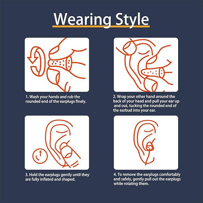 500 Pairs Foam Ear Plugs Bulk,38dB(NRR 33dB) Noise Reduction,Quality Soft Disposable Refill Earplugs,for Shooting, Work & Construction Site