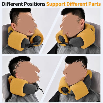 3-Ring Memory Foam Travel Neck Pillow It has obtained a Patent. The Three Rings can be movably Adjusted to Provide Flexible Support for The Neck, Head, and Other Areas.Yellow