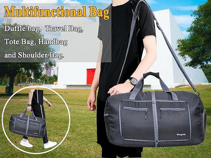 Woogwin Travel Duffel Bag Large Foldable Waterproof Overnight Bag for Beach Swim Bags Pool Sports Gym