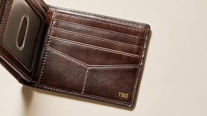Fossil Men's Derrick RFID-Blocking Leather Bifold Wallet with Flip ID Window for Men