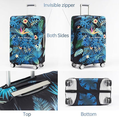 Travelkin Luggage Covers For Suitcase Tsa Approved,Suitcase Cover Protector Fit 18-32 Inch Luggage (Paradise, M)