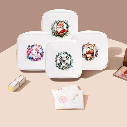 Koala Mini Makeup Bag, Koala Gift For Women Girls, Cute Portable Zipper Pouch Cosmetic Bag For Teen Girls Kids, Small Storage Bag For Sanitary Pad, Period napkin bag!