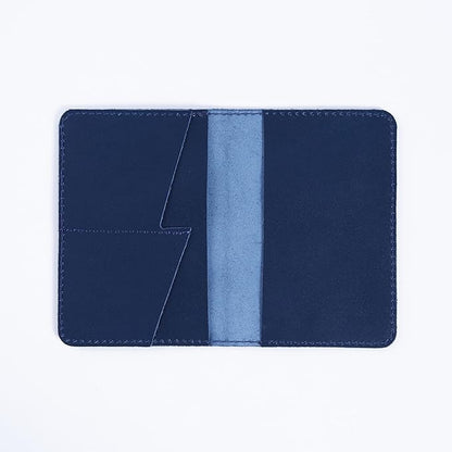 INCARNE Leather Passport Cover - Passport Wallet - Passport Sleeve with Card Slots & Note Compartment, Classic Blue