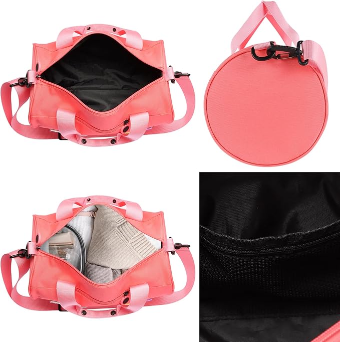 Dance Ballet Bag for Girls Sport Gym Duffle Bags Overnight Travel Bags Fun Dance Workout Duffel Bag Toddler Cute Bag for Dancers, Girls, Teens, Student Athletes