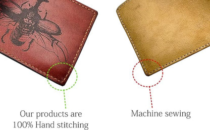 Mayan Corner - Octopus engraving travel wallet, authentical handcrafted passport wallet