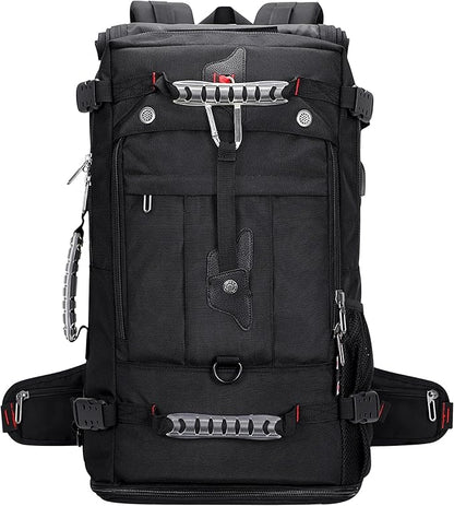 WITZMAN Travel Backpack for Men and Women Convertible Duffle Luggage Bag fit 17 Inch Laptop Carry On Bags for Airplane (B681 Black)