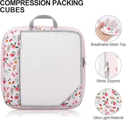 Compression Packing Cubes, Gonex Extensible Storage Mesh Bags Organizers