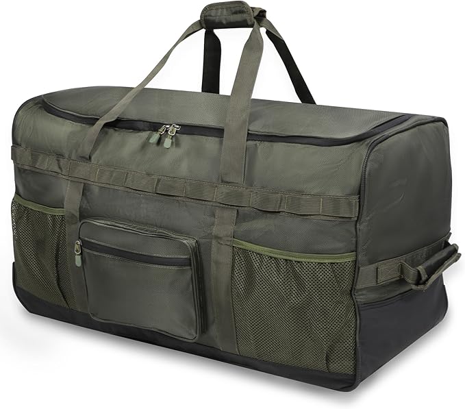 REDCAMP 85L/120L/140L Foldable Duffle Bag with Wheels, Large Travel Duffel Bag