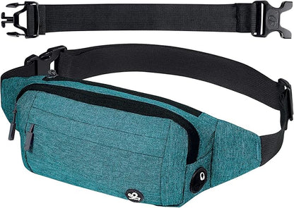 WATERFLY Fanny Pack Waist Bag: Small Hip Pouch Bum Bag Fannie Pack Phanny Fannypack Waistpack Bumbag Beltbag Sport Slim Fashionable for Jogging Hiking Hiker Woman Man