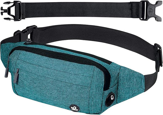 WATERFLY Fanny Pack Waist Bag: Small Hip Pouch Bum Bag Fannie Pack Phanny Fannypack Waistpack Bumbag Beltbag Sport Slim Fashionable for Jogging Hiking Hiker Woman Man
