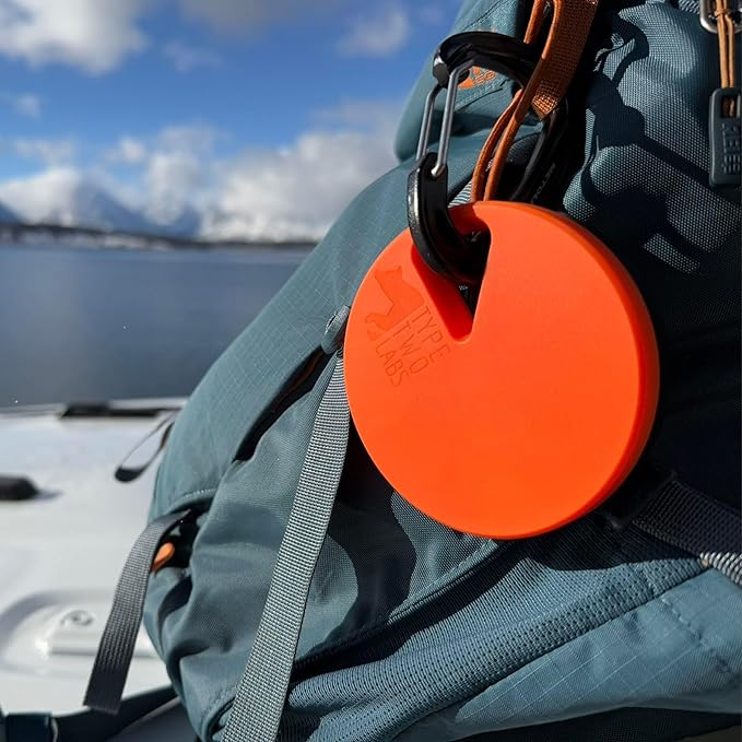 Travel RX Pill Case by Type Two Labs – Weekly 7 Day Pill Box, Compact Magnetic Pill Organizer for Purses or Pockets, Rugged Daily Caddy Holds Vitamins, Supplements, Medication. (Hazard Orange)